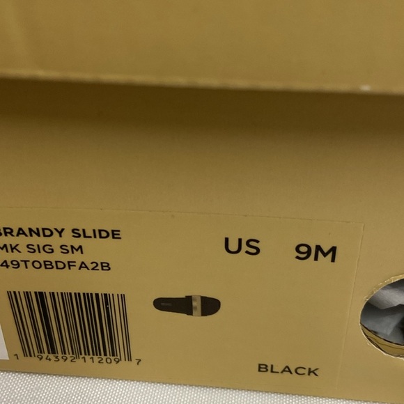 Michael Kors Brandy Signature Logo Slides Black Size 9 NIB - Picture 6 of 6